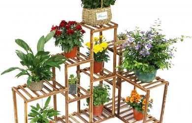 Estanterías para plantas de madera